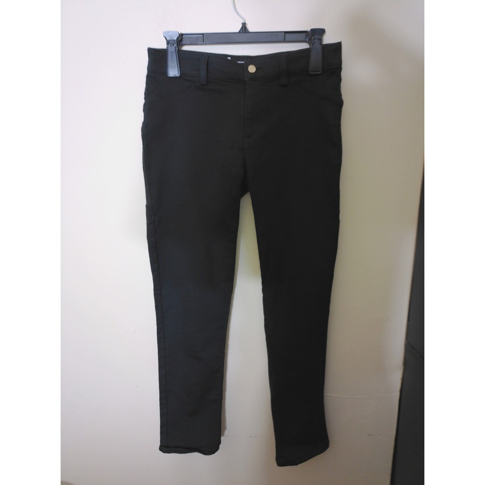 Calvin Klein Skinny Pants Women 8 Black Minimalist Stretch Workwear 1640